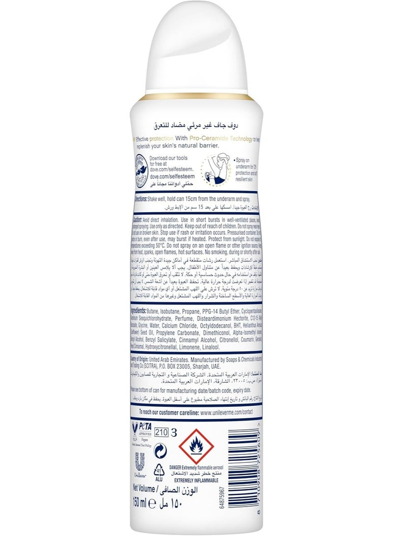 دوف مزيل العرق بخاخ مضاد للتعرق للنساء جاف وغير مرئي، 150 مل None - Image 2